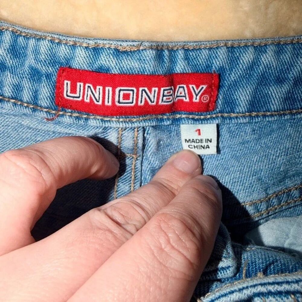 Vintage 90s Unionbay High Waisted Tapered Skinny Jeans Light Wash Size 1
